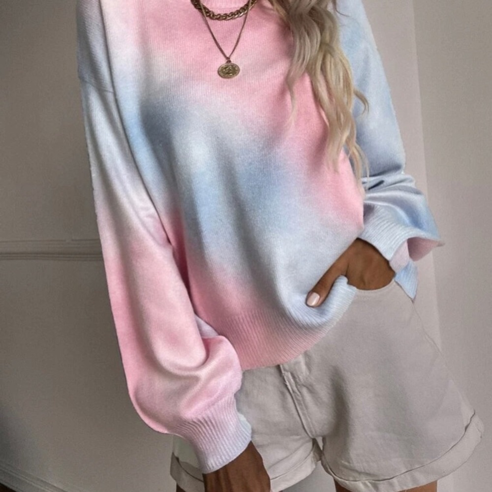 Cashmere cotton candy sweater